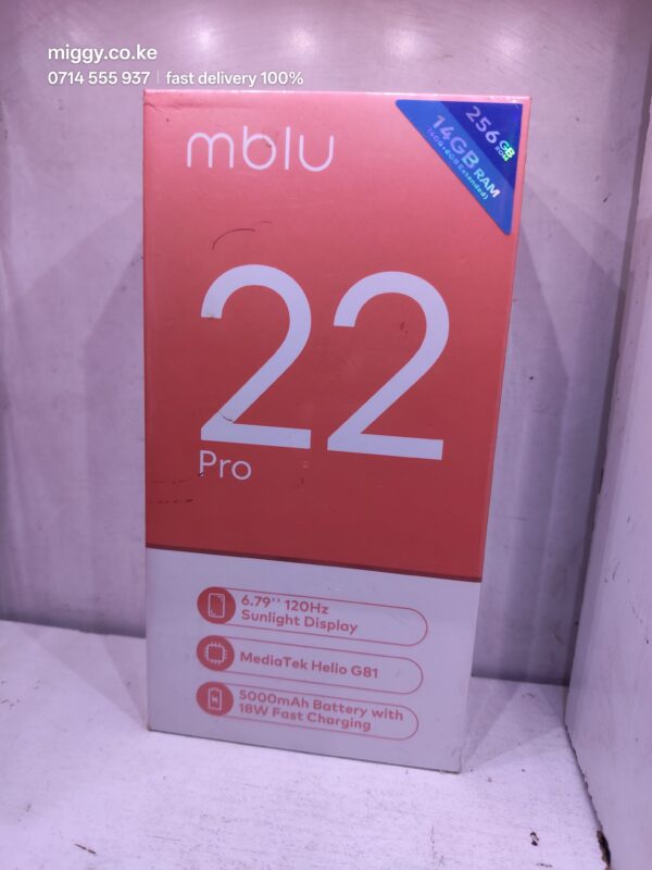 Mblu 22 Pro 6+256GB for Sale in Kenya — image 2