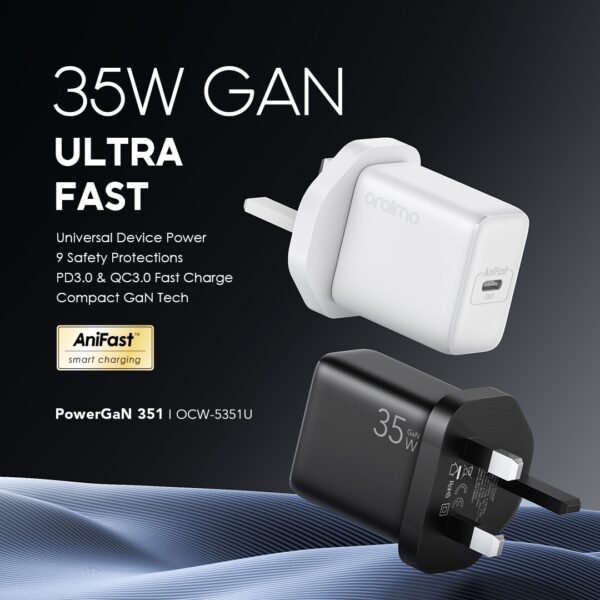 Oraimo PowerGaN 351 35W Charger for Sale in Kenya — image 2