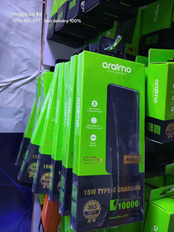 POWERFLOW B11 OPB-1102 Oraimo Power Bank 10000mAh for Sale in Kenya — image 3