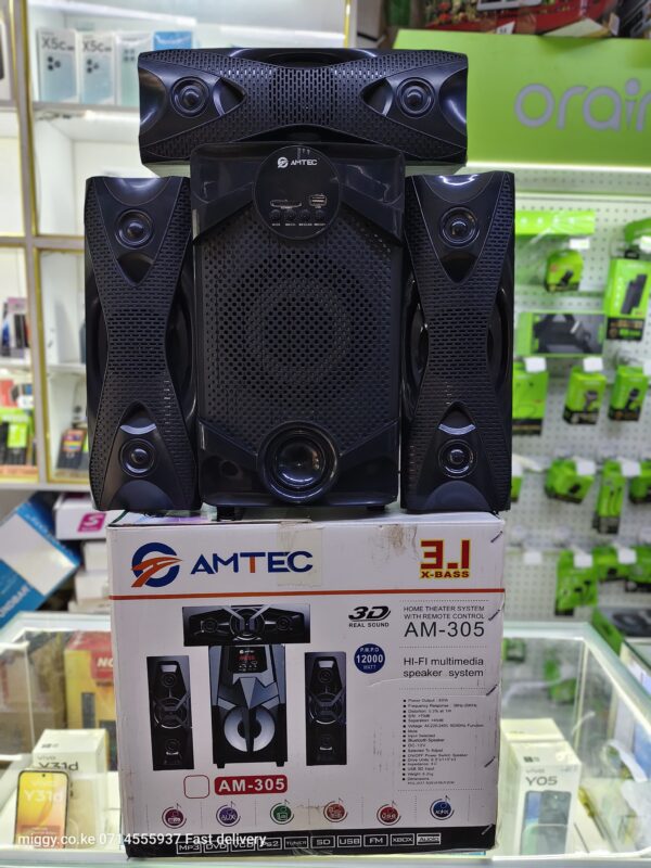 Amtec AM-305 3.1 Multimedia Speaker System – Black for Sale in Kenya — image 3