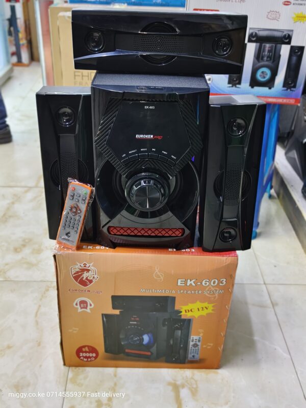 Euroken 3.1CH Home Theater Speaker System – 20000W PMPO EK-603 for Sale in Kenya — image 3