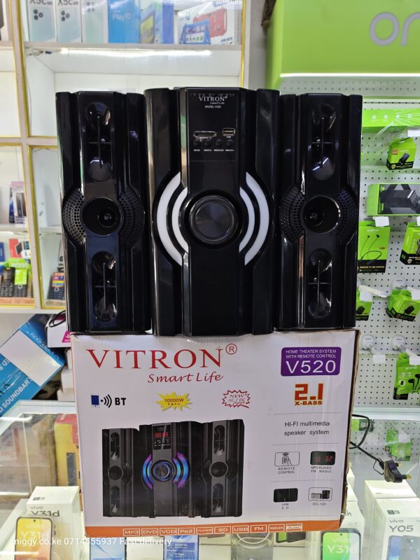 Vitron V520 High Quality 2.1CH Sub Woofer System Multimedia Speaker System for Sale in Kenya — image 3