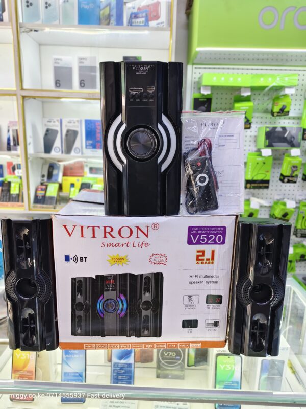 Vitron V520 High Quality 2.1CH Sub Woofer System Multimedia Speaker System for Sale in Kenya — image 2