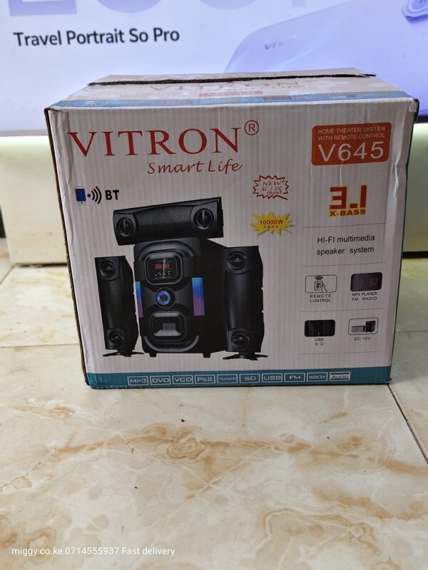 Vitron V645 X-Bass 3.1CH Bluetooth Home Theater System with AC/DC Power for Sale in Kenya — image 7
