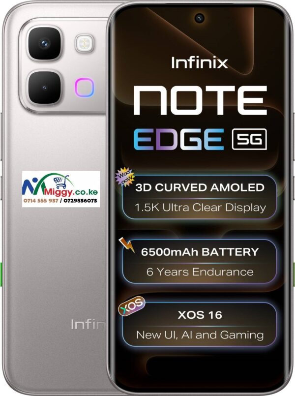 Infinix Note Edge 5G 16GB RAM 256GB Curved Display for Sale in Kenya — image 3