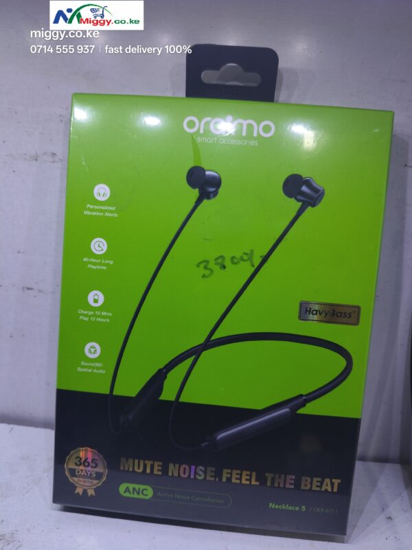 Oraimo Necklace 5 OEB-611 Tuned Noise Cancellation Wireless Neckband for Sale in Kenya