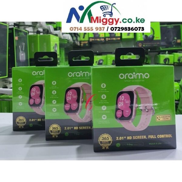 Oraimo Watch 5 Lite Smartwatch Pink OSW-804 for Sale in Kenya — image 2